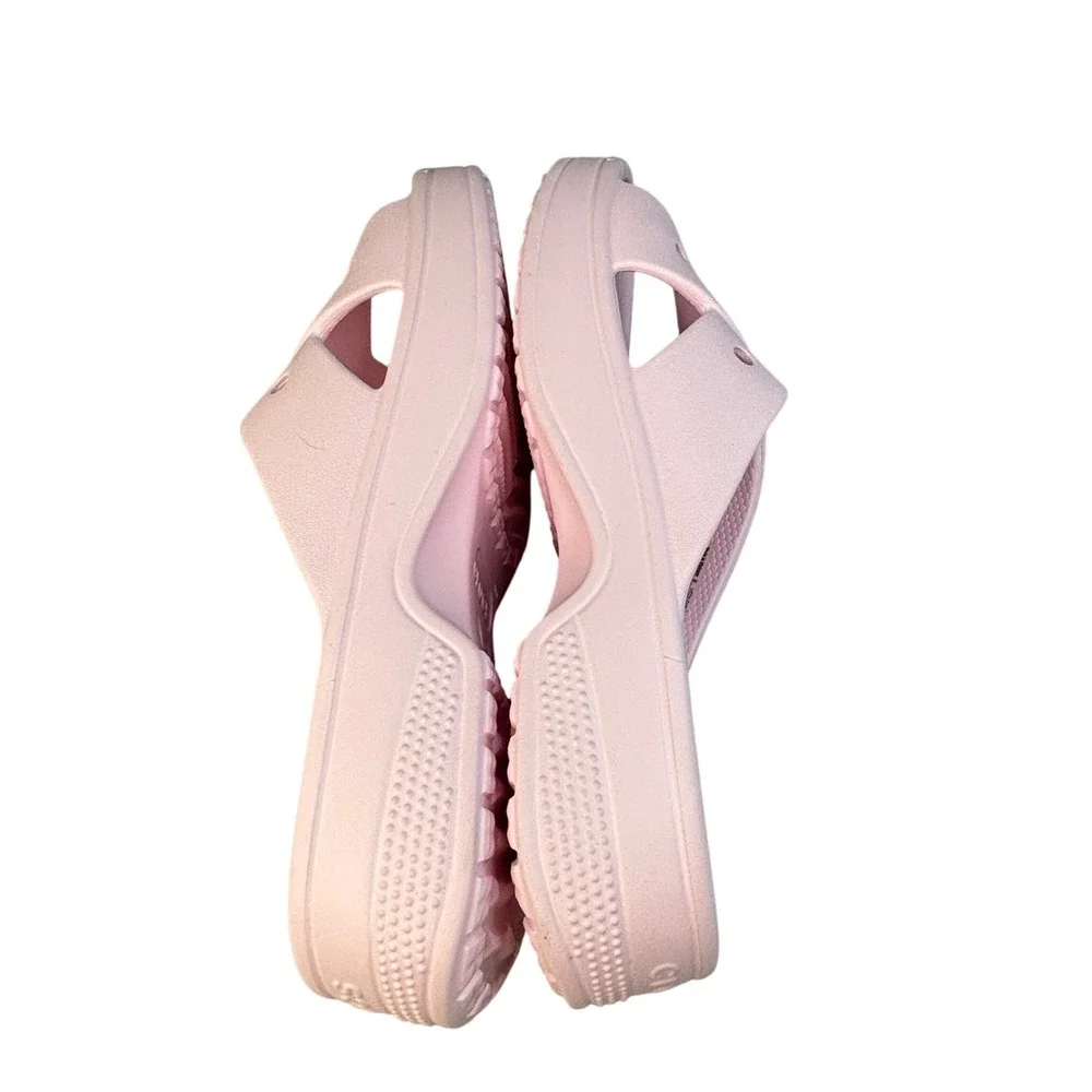 Crocs Classic Women's Cross Strap Sandals Pink Milk Size 7 Style 210840